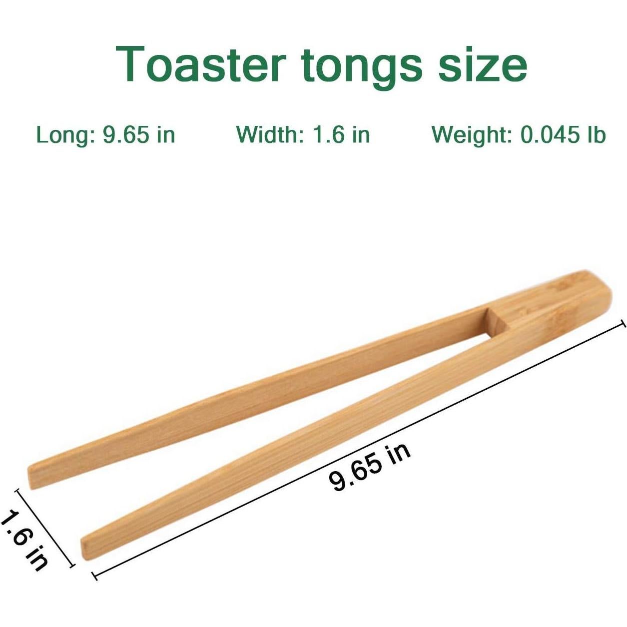 Pinzas de Madera YUC para Tostadas - 24.1 cm, Sin Químicos