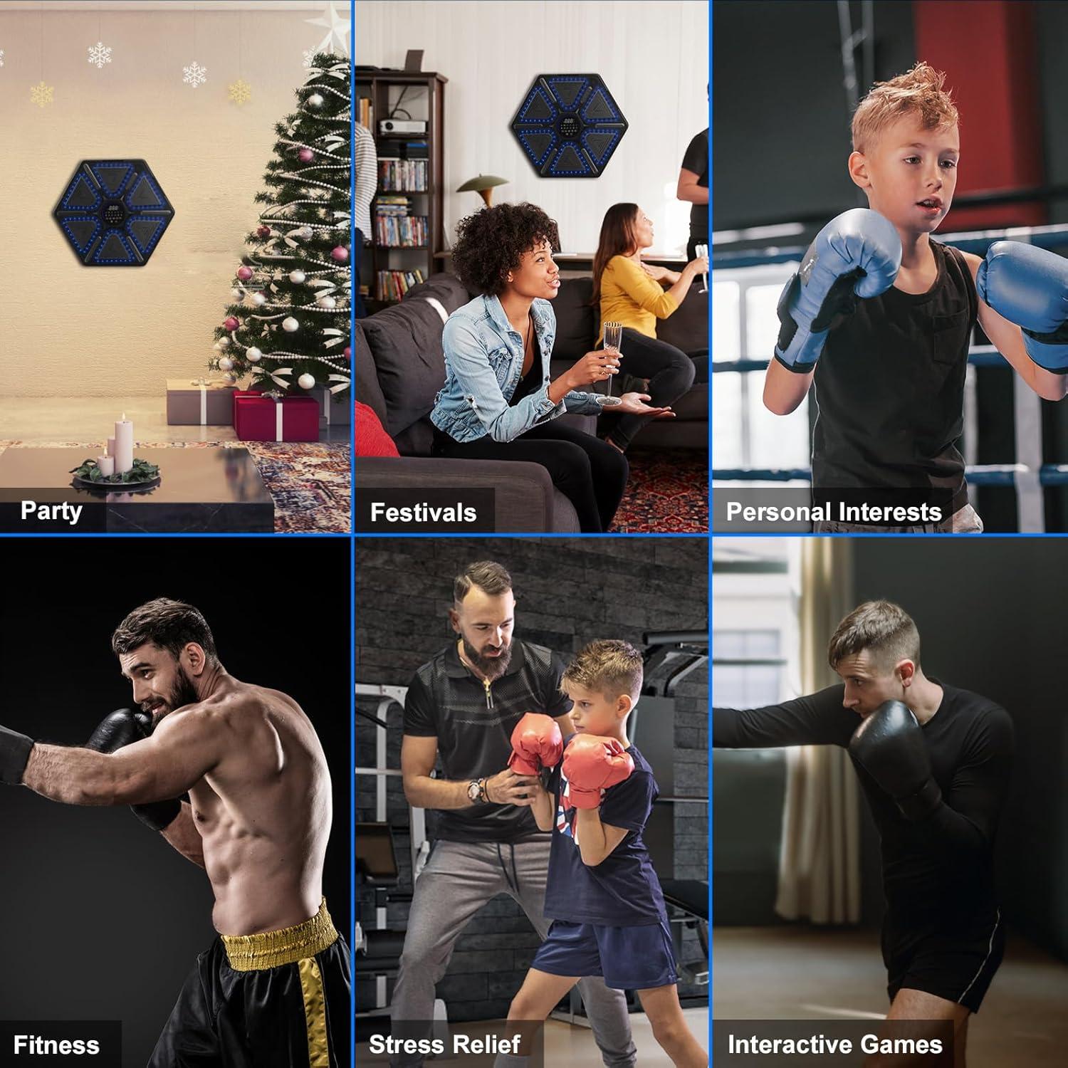 Máquina de Boxeo Musical FOOING QJ-03 con Sensor y Guantes