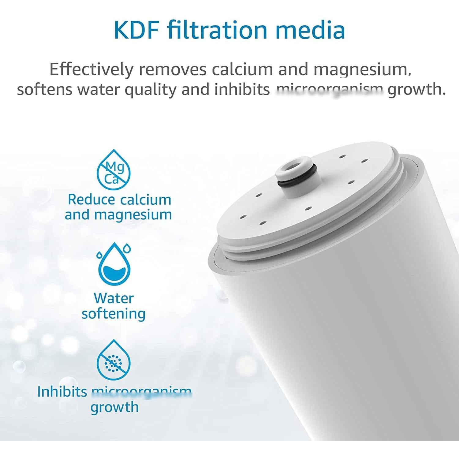 Filtro de Agua para Ducha AQUA CREST AQ-4125, 1 Cuenta, KDF y Carbón Activado