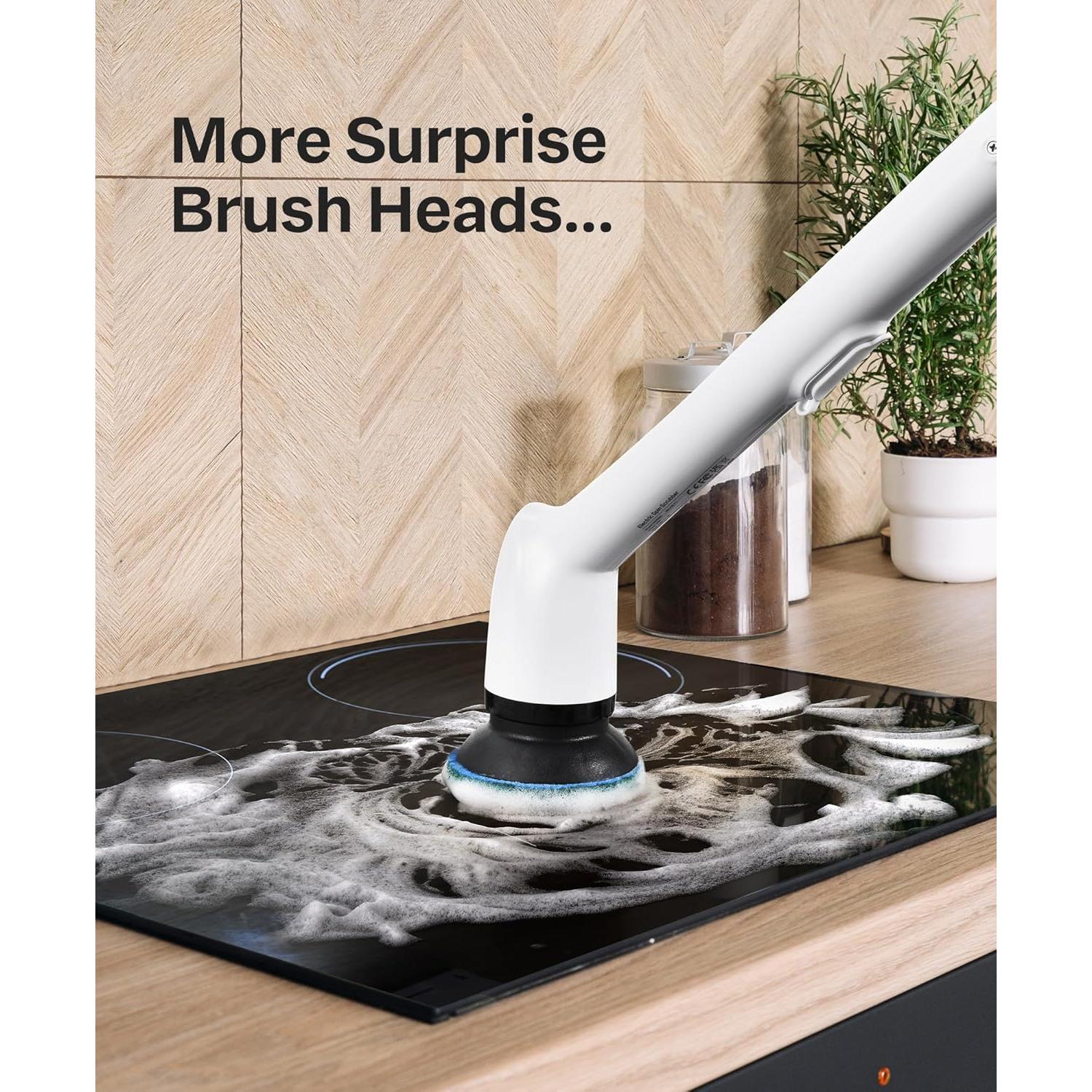 Cepillo Eléctrico Giratorio LyriFine IPX7 Mango Largo 2 Velocidades