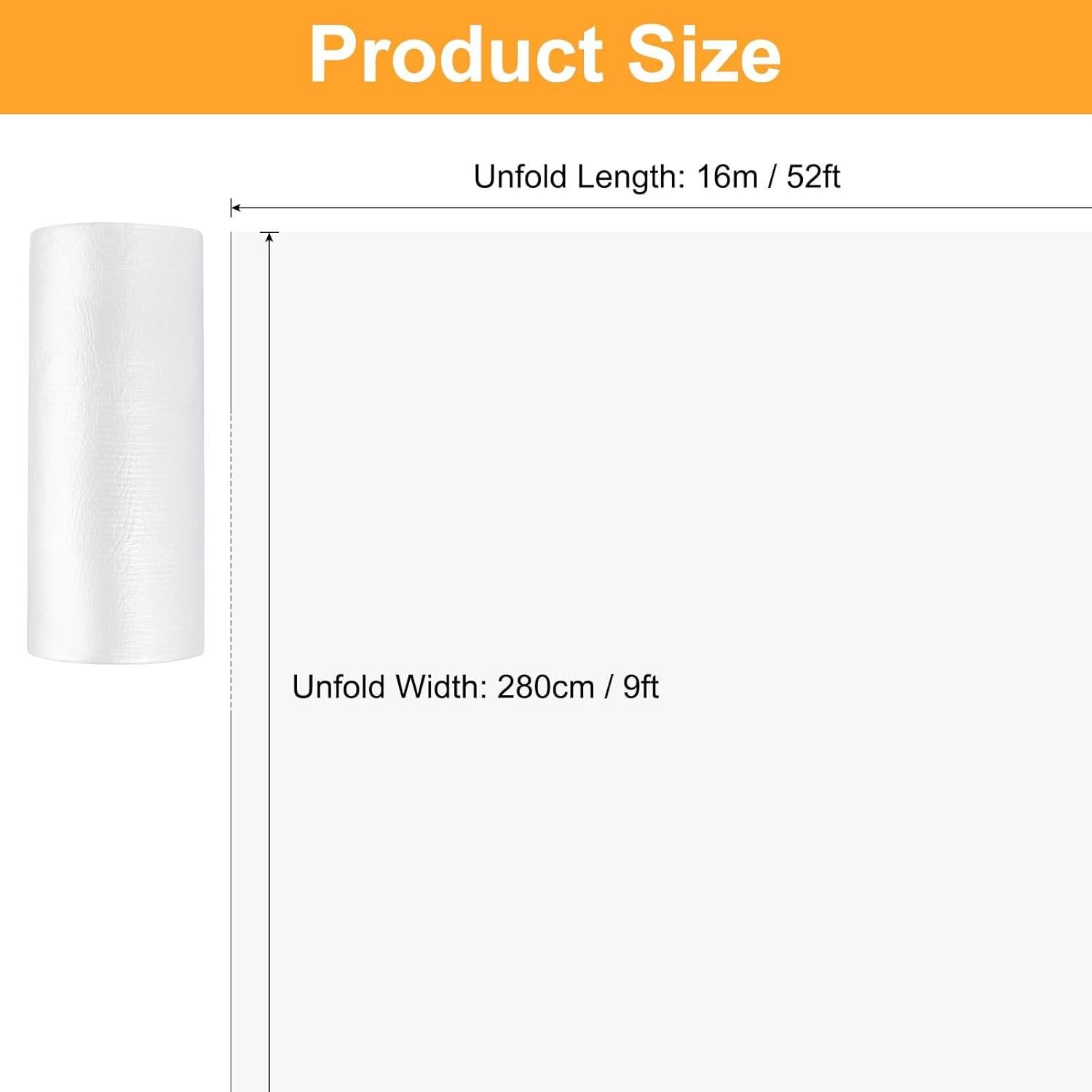 Tela Plástica para Goteo uxcell 2 Rollos 2.74 x 15.85 m