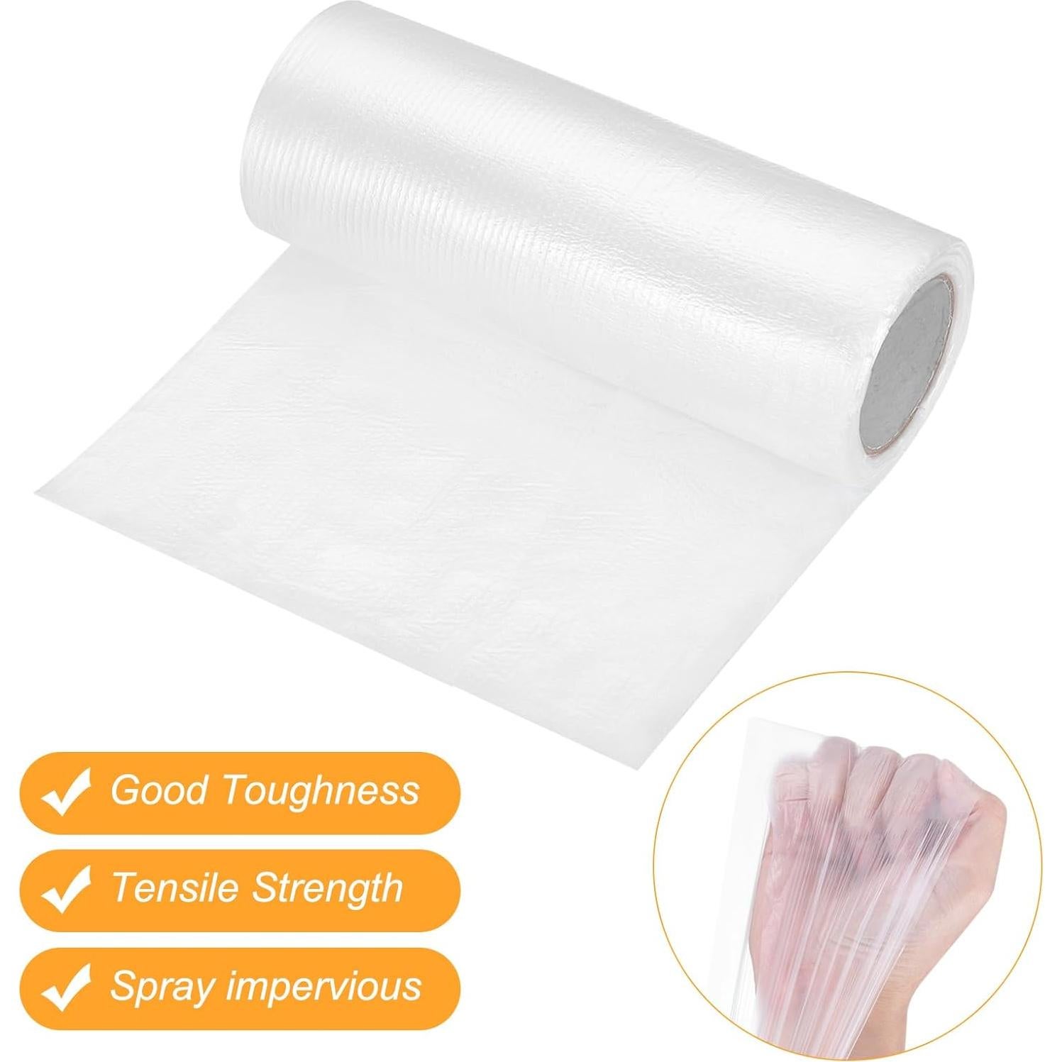 Tela Plástica para Goteo uxcell 2 Rollos 2.74 x 15.85 m