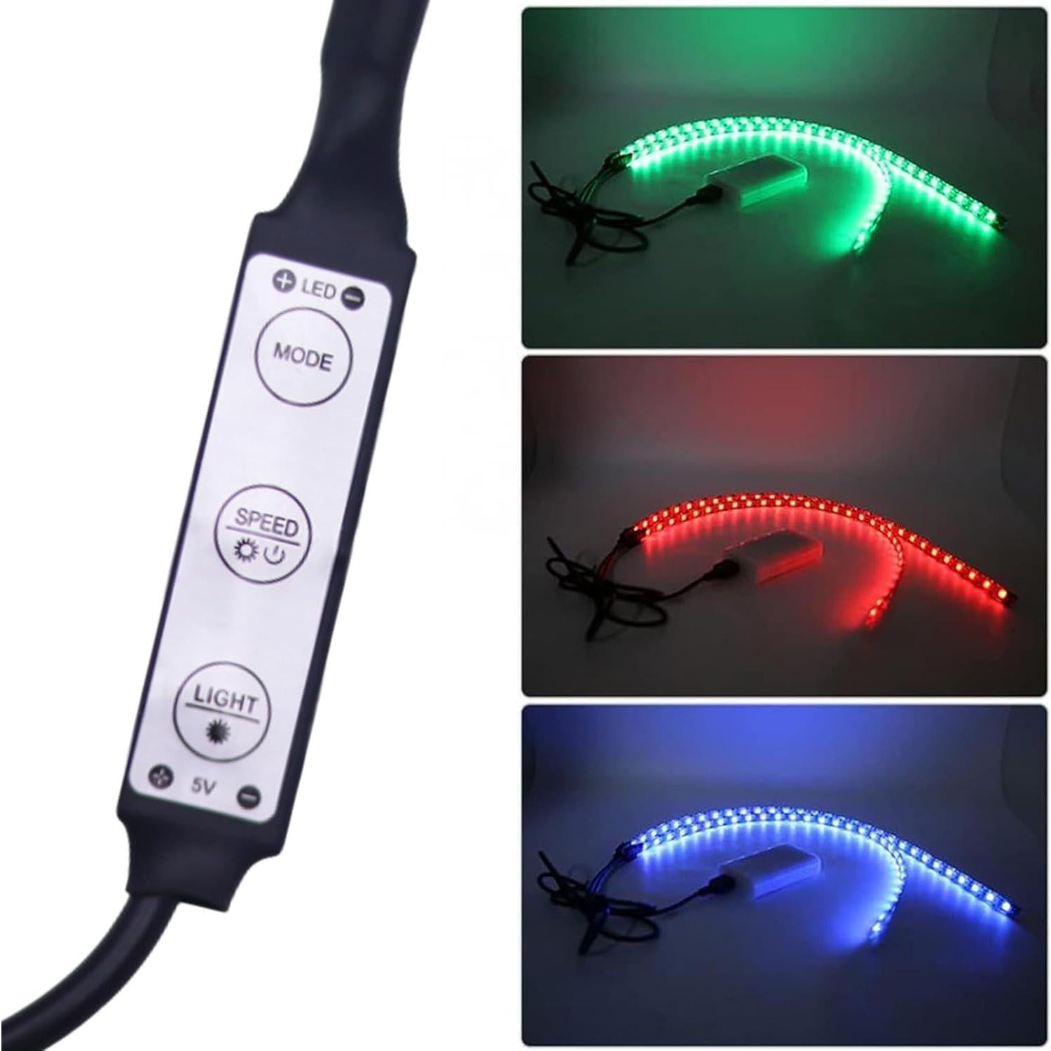 Luces LED Coloridas para Scooter FOVNOT - 2 Pcs, 50 cm