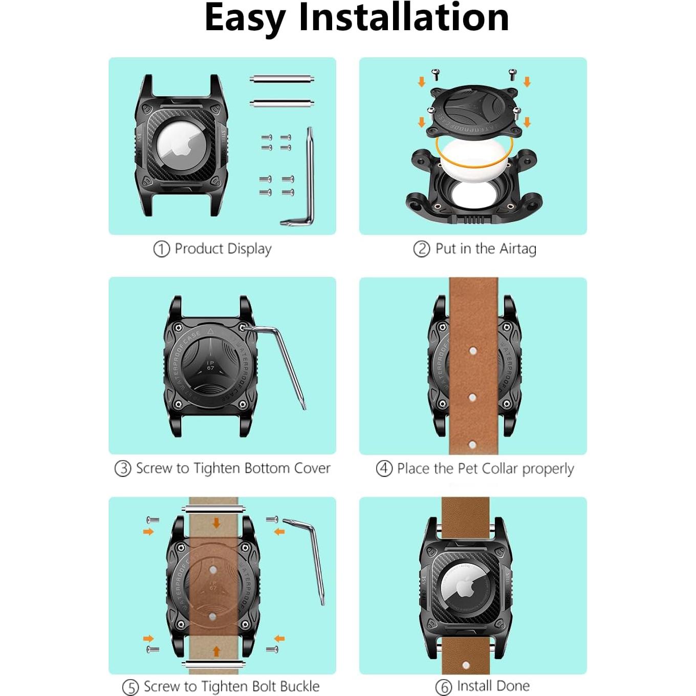 Soporte Airtag Sichy para Collar de Perro y Gato Impermeable