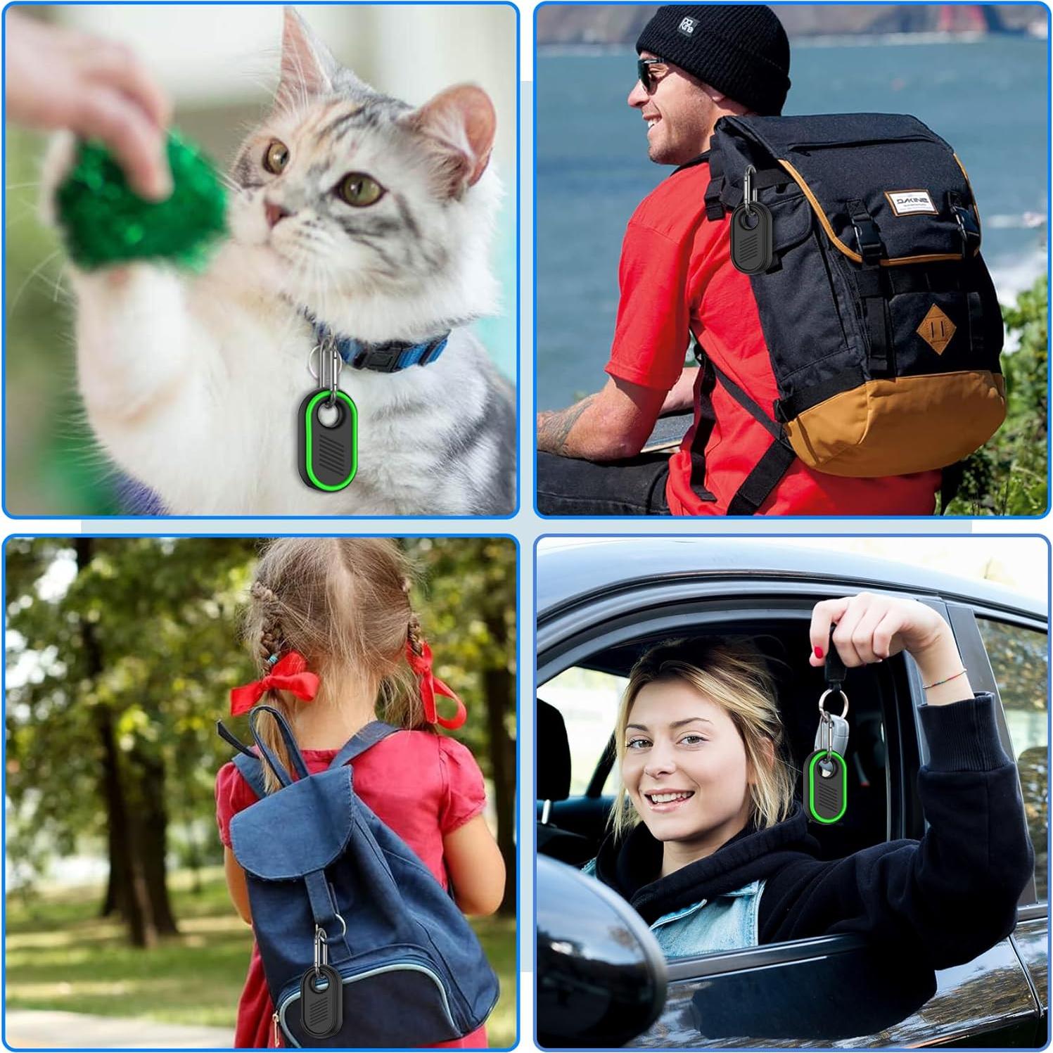 Silicone Case for Galaxy Smart Tag 2 Holder with Anti-Lost Key Ring, Bags, Luggage, Pet Protection