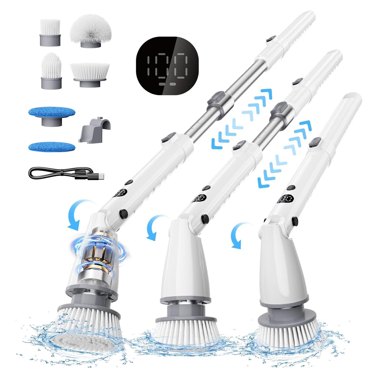 Cepillo de limpieza eléctrico Trucozie 6 cabezales ajustables