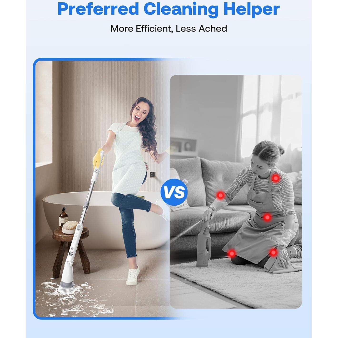 Cepillo de limpieza eléctrico Trucozie 6 cabezales ajustables