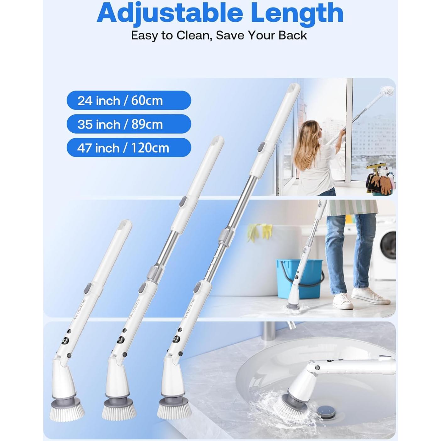 Cepillo de limpieza eléctrico Trucozie 6 cabezales ajustables