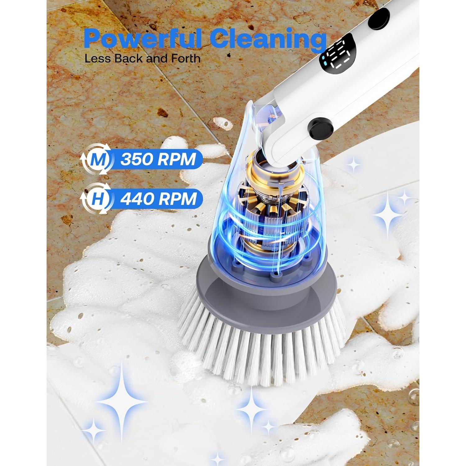 Cepillo de limpieza eléctrico Trucozie 6 cabezales ajustables