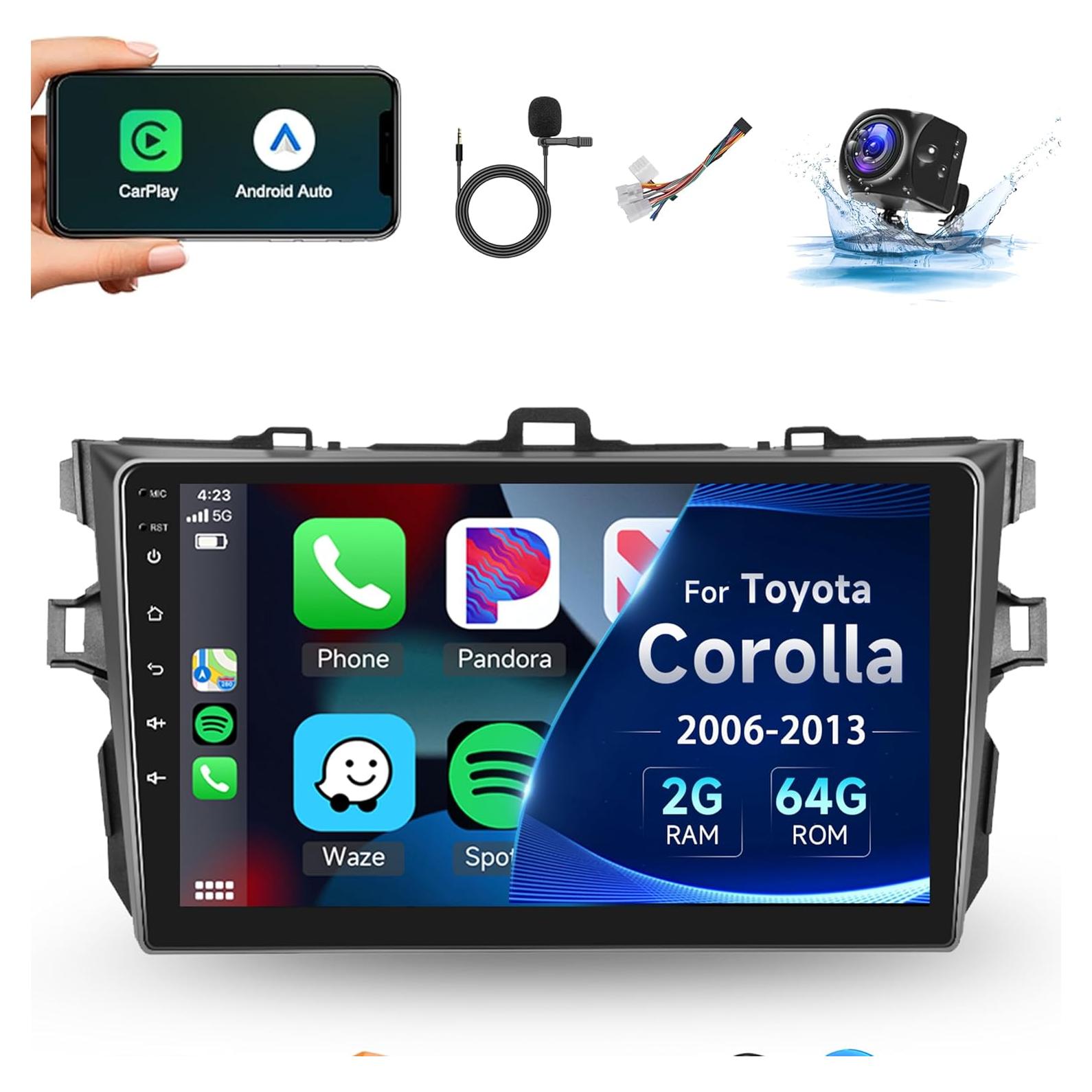Radio de Coche Android 2+64G METEESER para Toyota Corolla 2009-2013