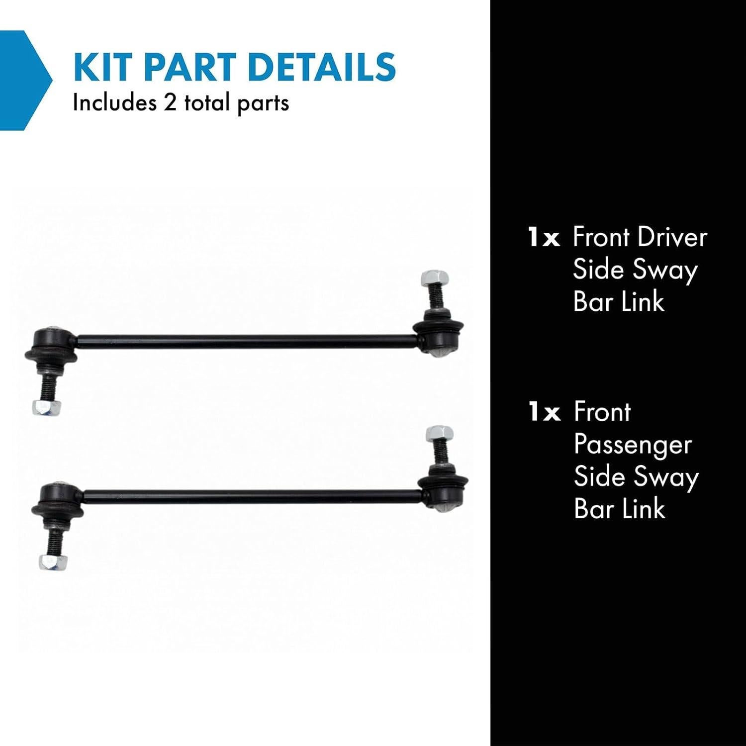 Conjunto de enlaces estabilizadores TRQ 2 piezas para Ford y Mazda