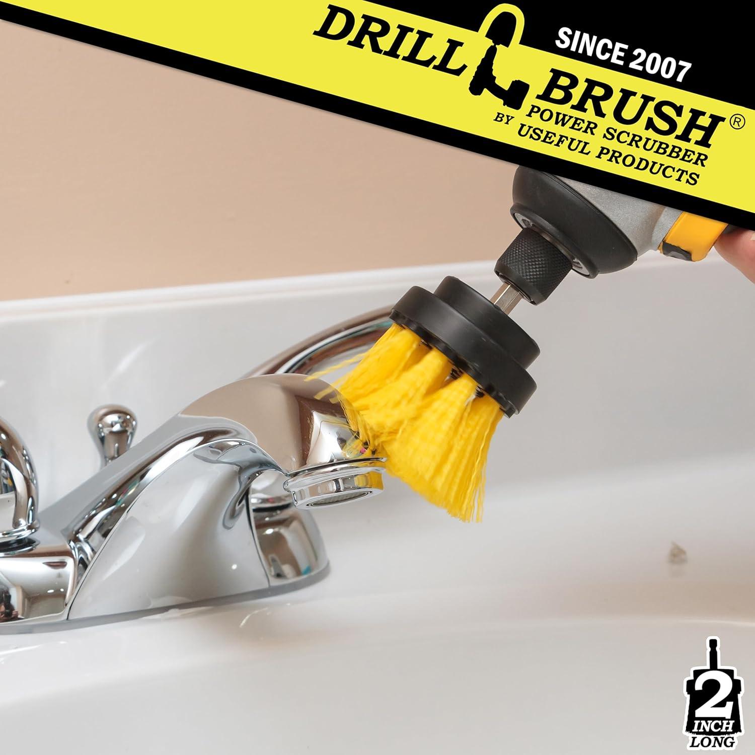 Cepillo de Fregar Amarillo Drillbrush 5,08 cm para Baño