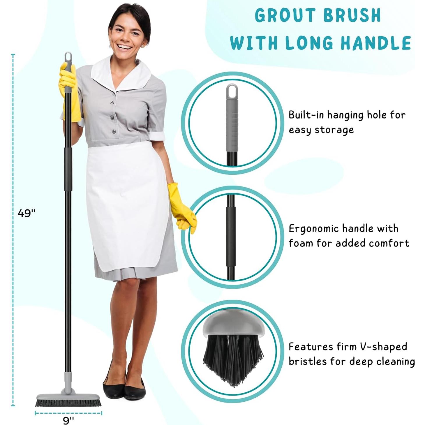 Cepillo para Juntas KeFanta con Mango Largo 124 cm