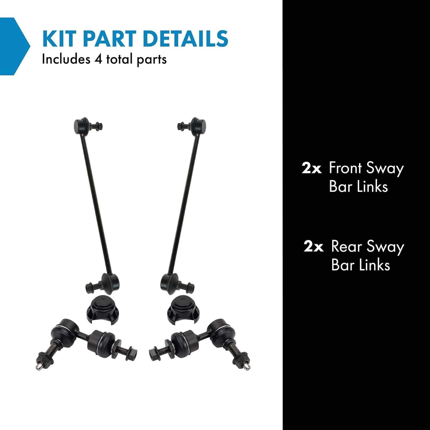 Kit de Enlaces de Barra Estabilizadora TRQ 4 Piezas para Ford