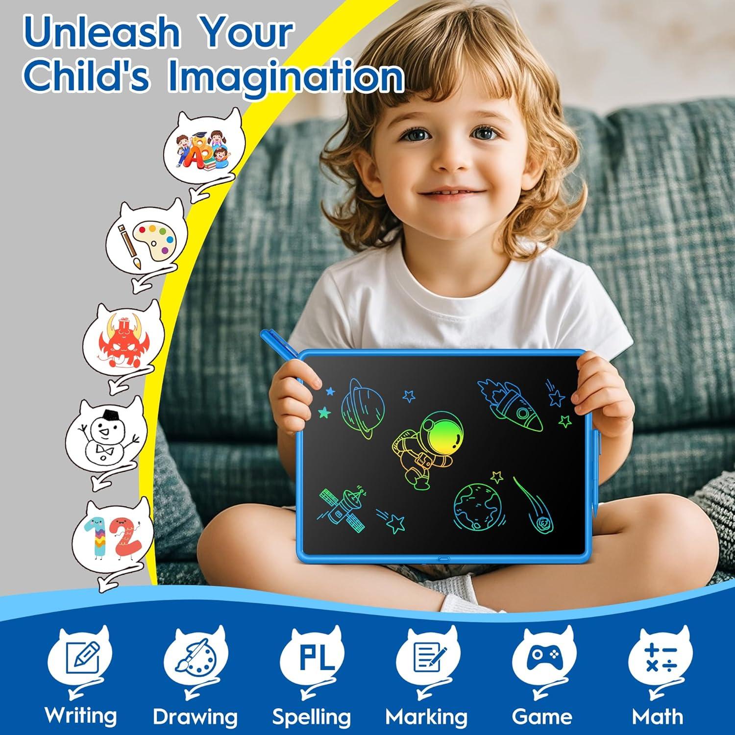 Tableta de Dibujo LCD 20" Recargable para Niños - Azul