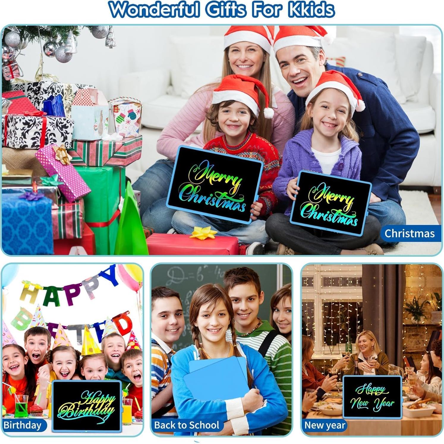 Tableta de Dibujo LCD 20" Recargable para Niños - Azul