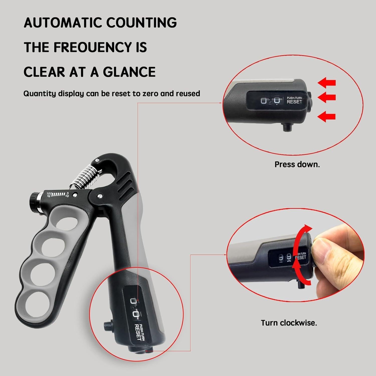 Fortalecedor de Agarre Uvedabul 5-100 kg Ergonómico