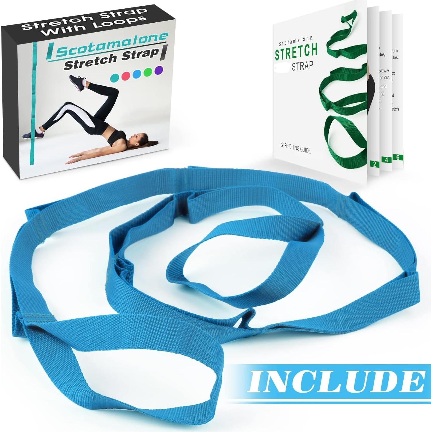 Correa de Estiramiento Scotamalone 190,5 cm para Yoga y Pilates