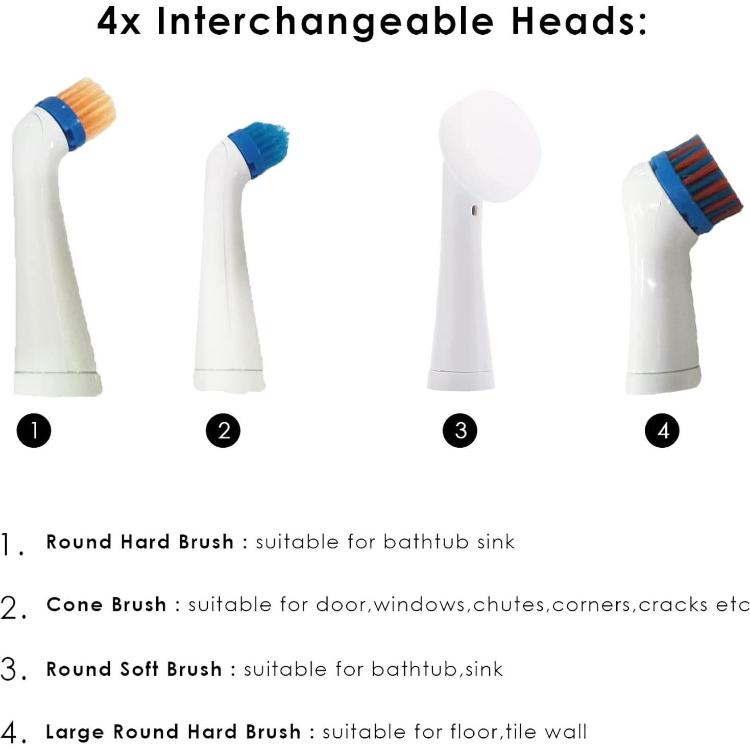 Cepillo Eléctrico FAMKIT para Limpieza de Baño y Cocina