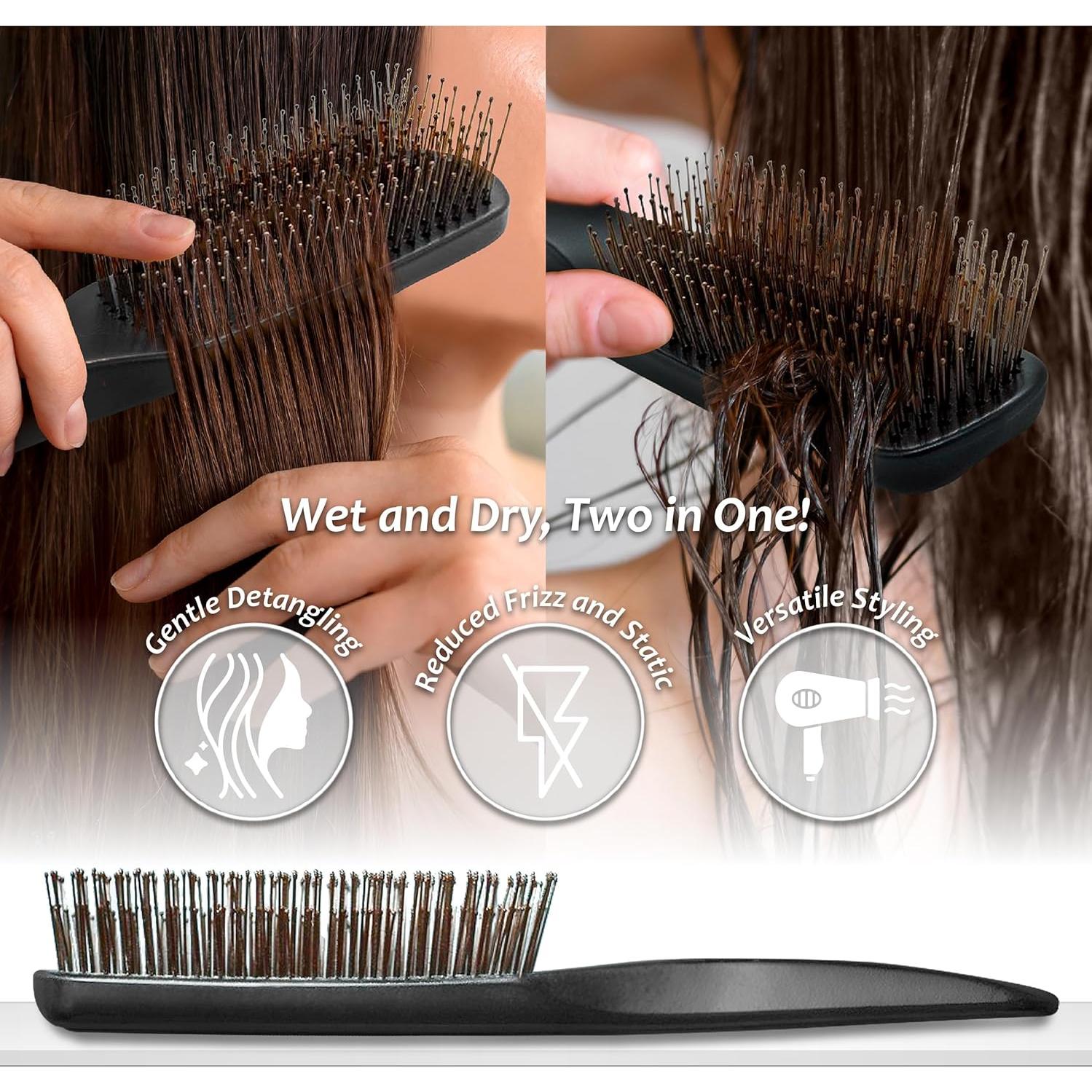 Cepillo Desenredante Uffy para Cabello Húmedo y Seco - 376 Cerdas