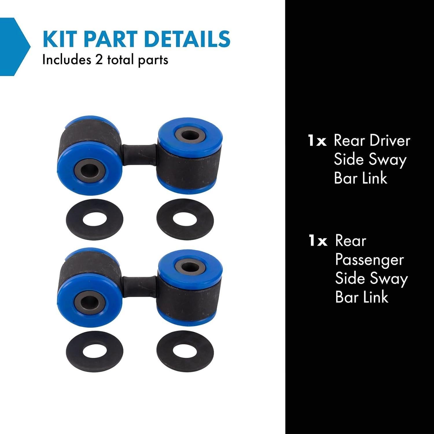 Conjunto de Enlace de Barra Estabilizadora TRQ PSA36555 - 2 Piezas