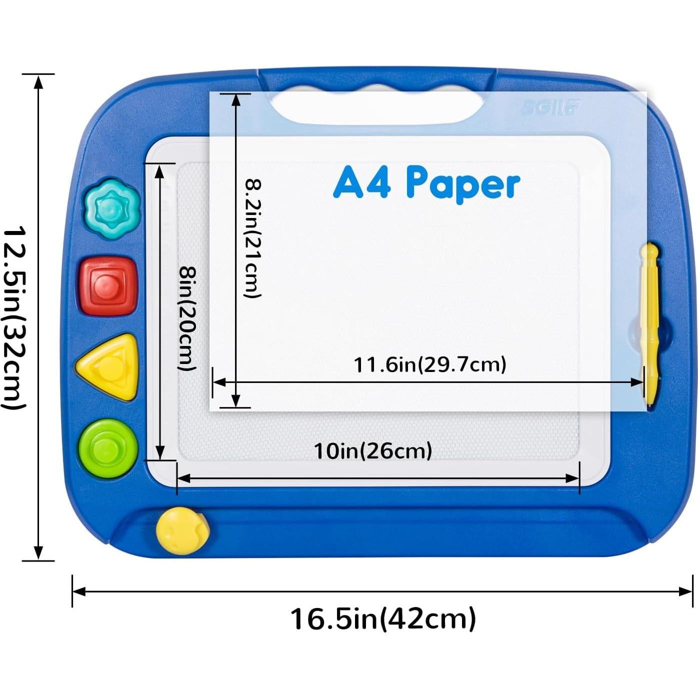 Pizarra Magnética SGILE 40x33 cm 4 Colores para Niños