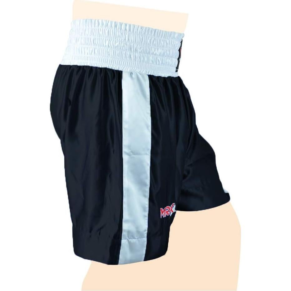 Pantalones Cortos de Boxeo para Entrenamiento MMA - Negro/Blanco