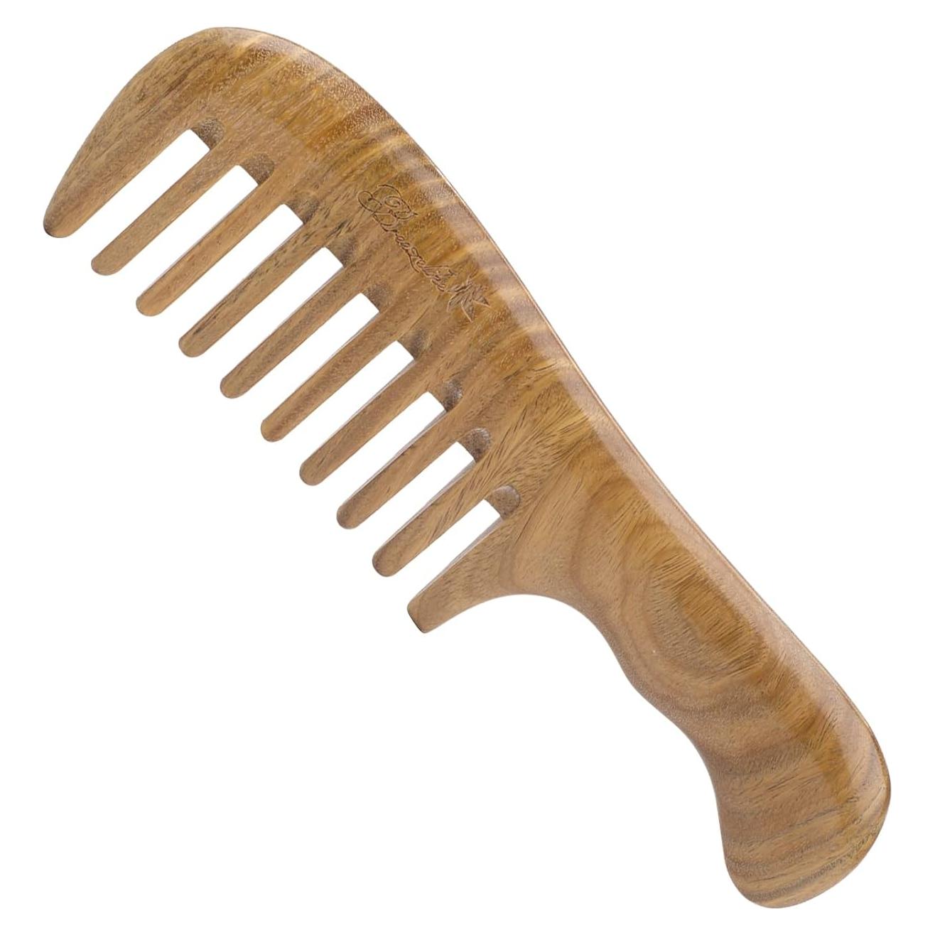 Peine de Sándalo Breezelike 18 cm Dientes Anchos Sin Frizz