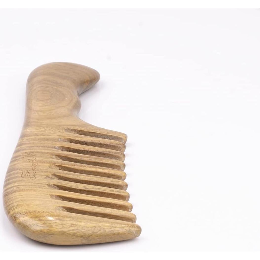 Peine de Sándalo Breezelike 18 cm Dientes Anchos Sin Frizz