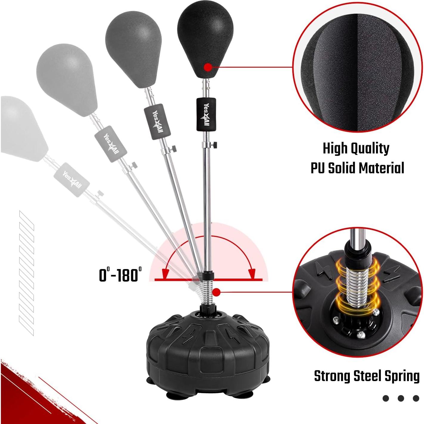 Saco de Boxeo Yes4All con Soporte Ajustable y Bola Reflexiva