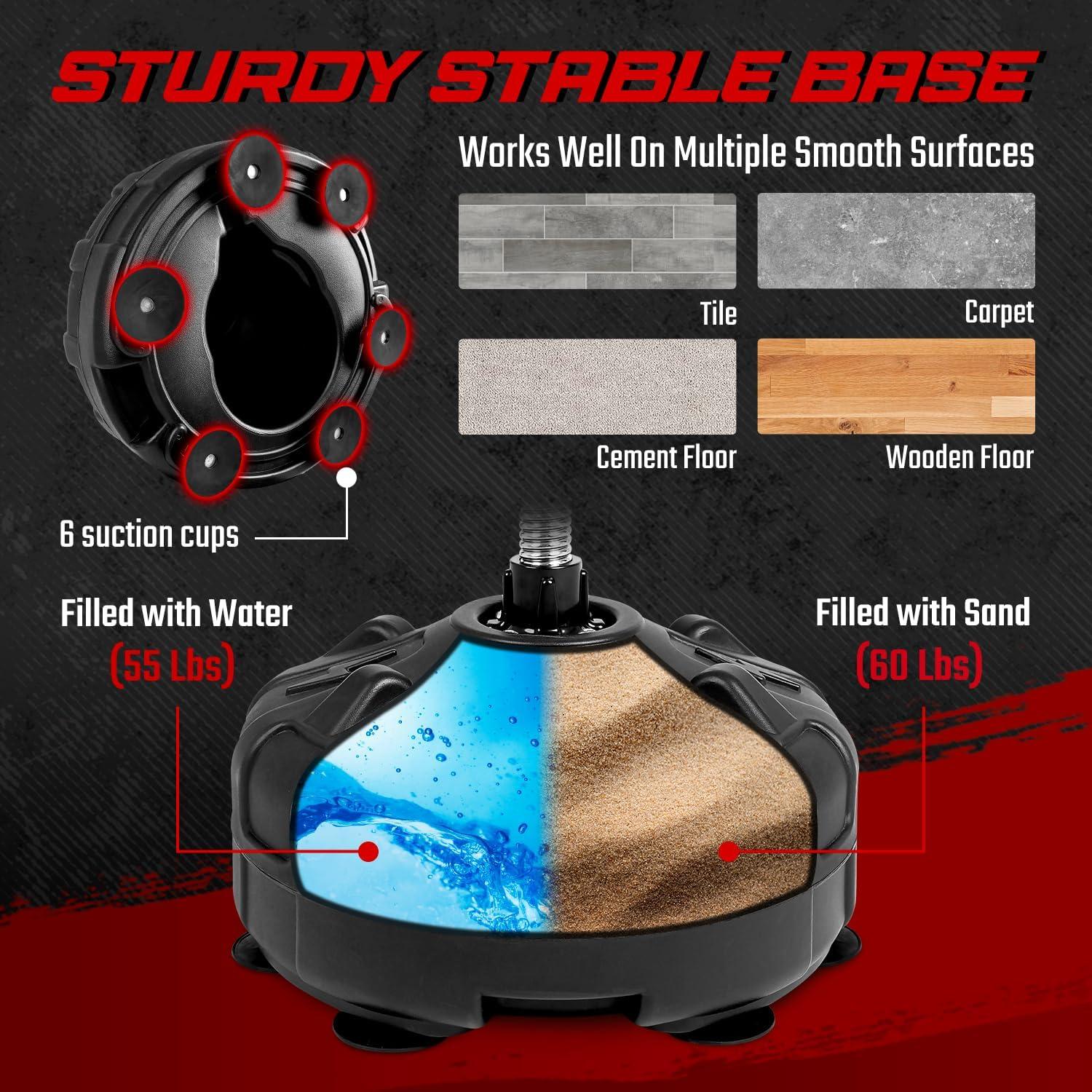 Saco de Boxeo Yes4All con Soporte Ajustable y Bola Reflexiva