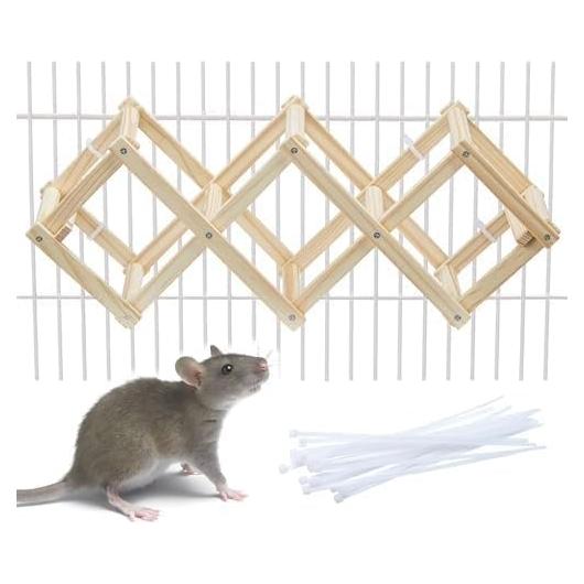 Juguete de Escalada para Ratas Jevnd de Madera Natural 30.48x16cm