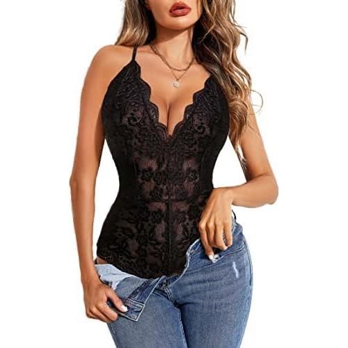 Body Lencería Avidlove Negro Encaje Sexy Ajustable