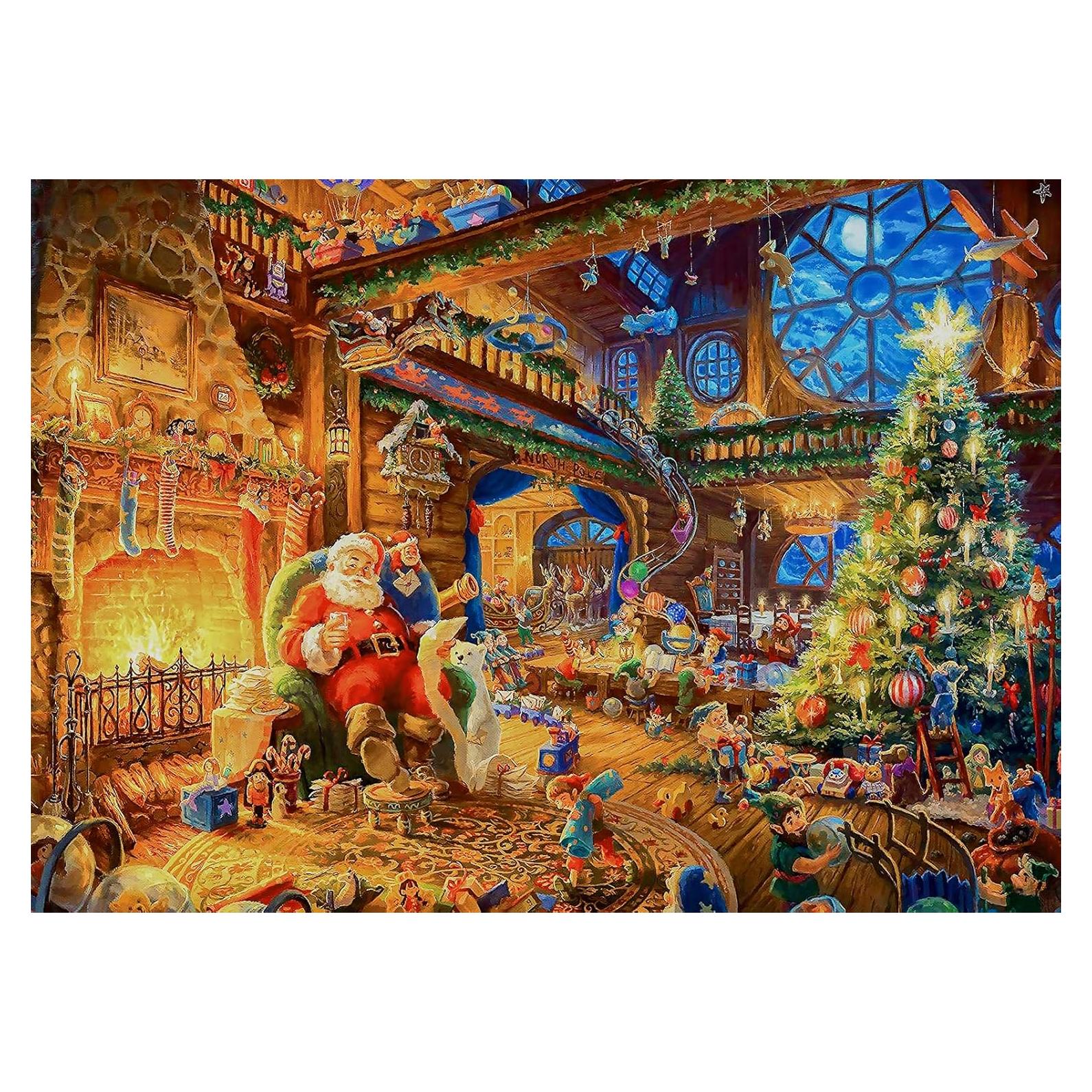 Rompecabezas 1000 Piezas MBOQIU Cabaña de Navidad