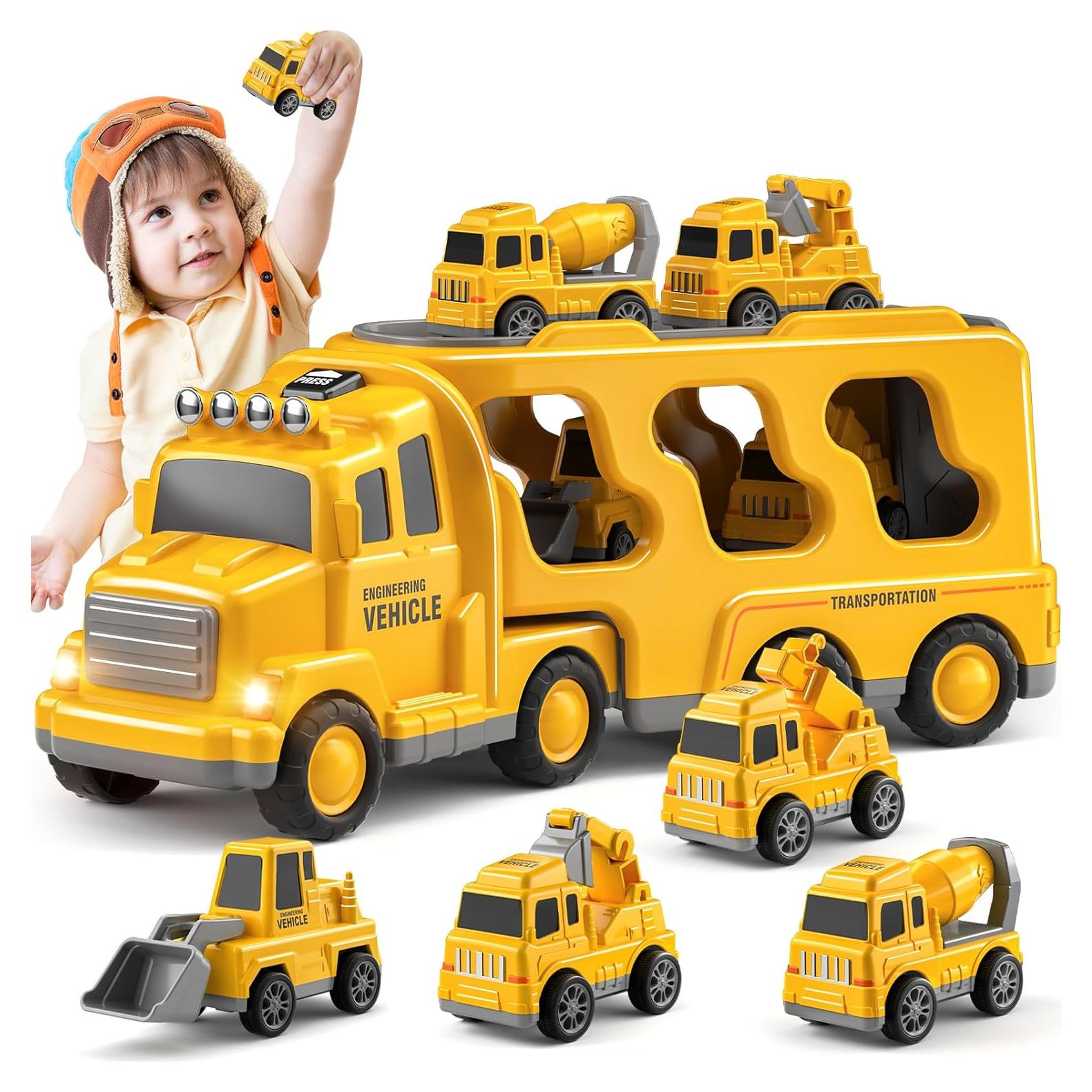 5 en 1 Camiones de Construcción Beby Buty con Luz y Sonido