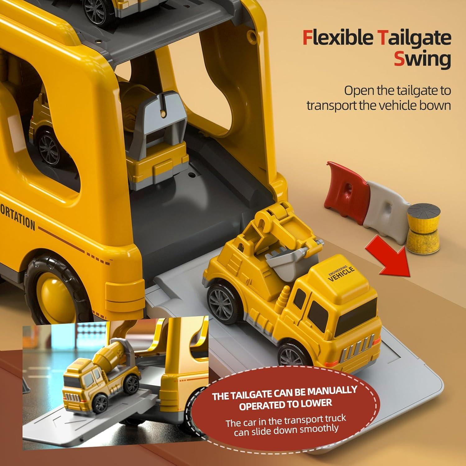 5 en 1 Camiones de Construcción Beby Buty con Luz y Sonido