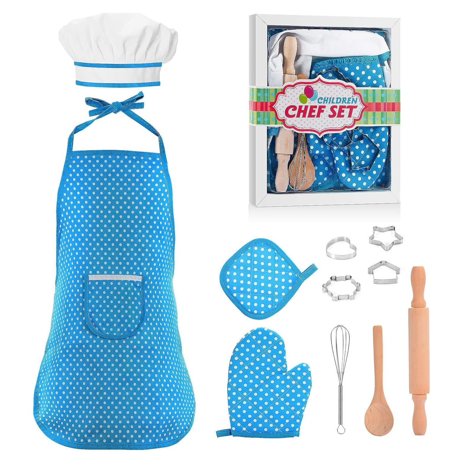 Conjunto de Disfraz de Chef para Niños Azul - Regalo Creativo
