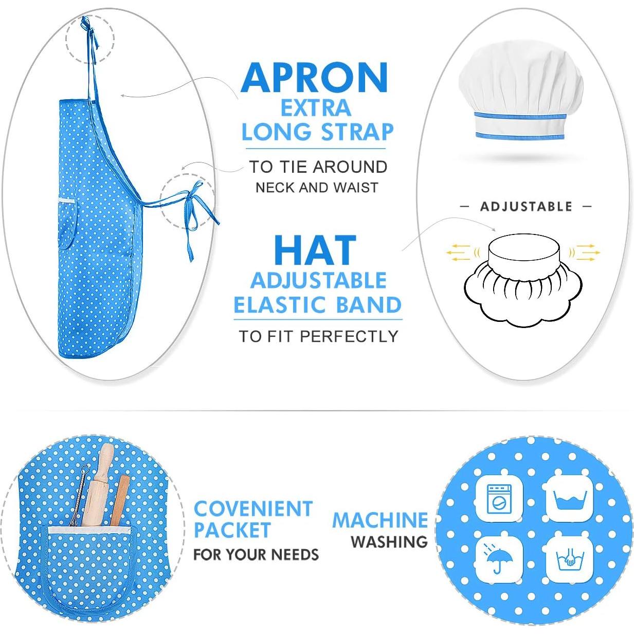 Conjunto de Disfraz de Chef para Niños Azul - Regalo Creativo