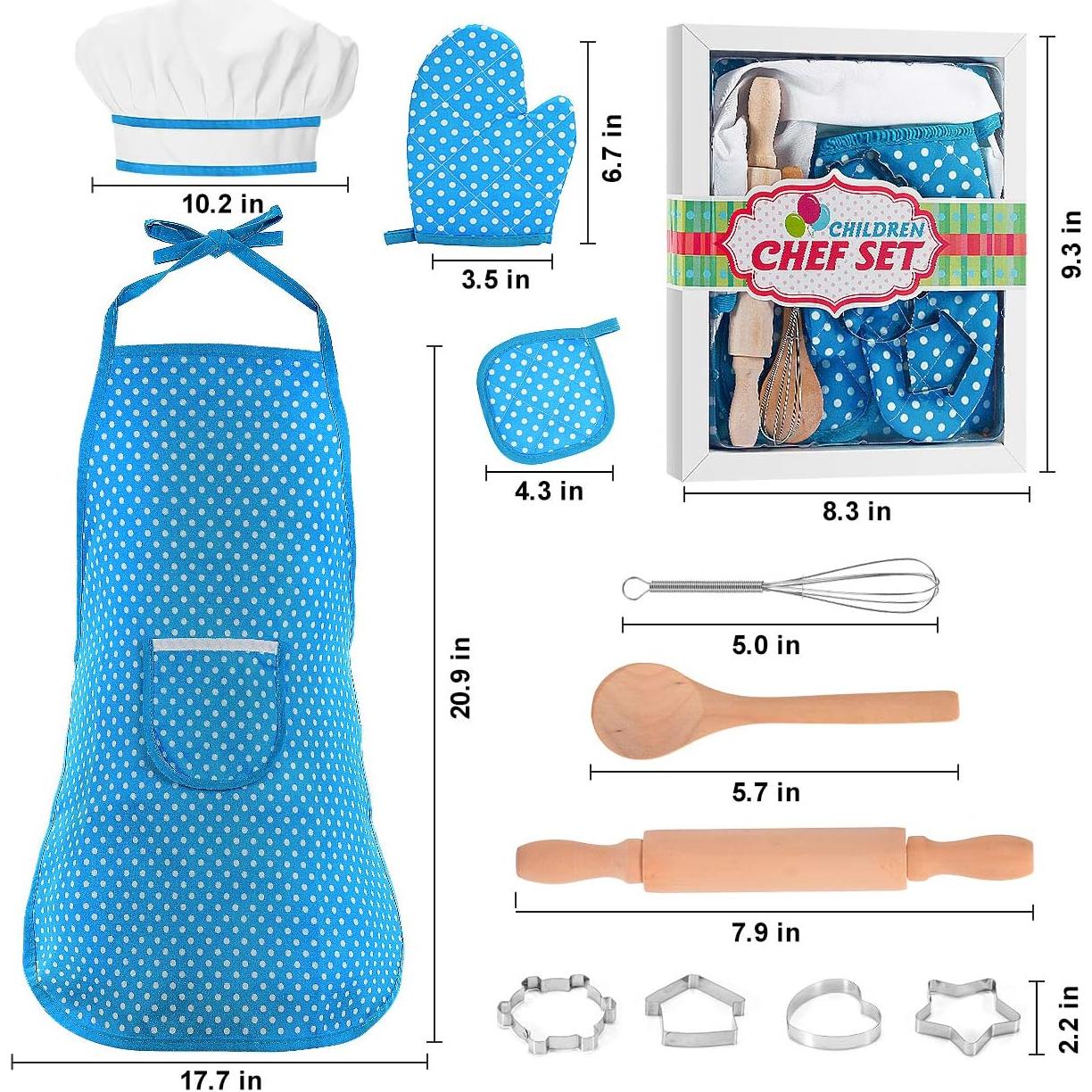 Conjunto de Disfraz de Chef para Niños Azul - Regalo Creativo