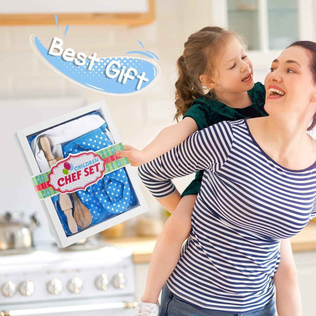 Conjunto de Disfraz de Chef para Niños Azul - Regalo Creativo