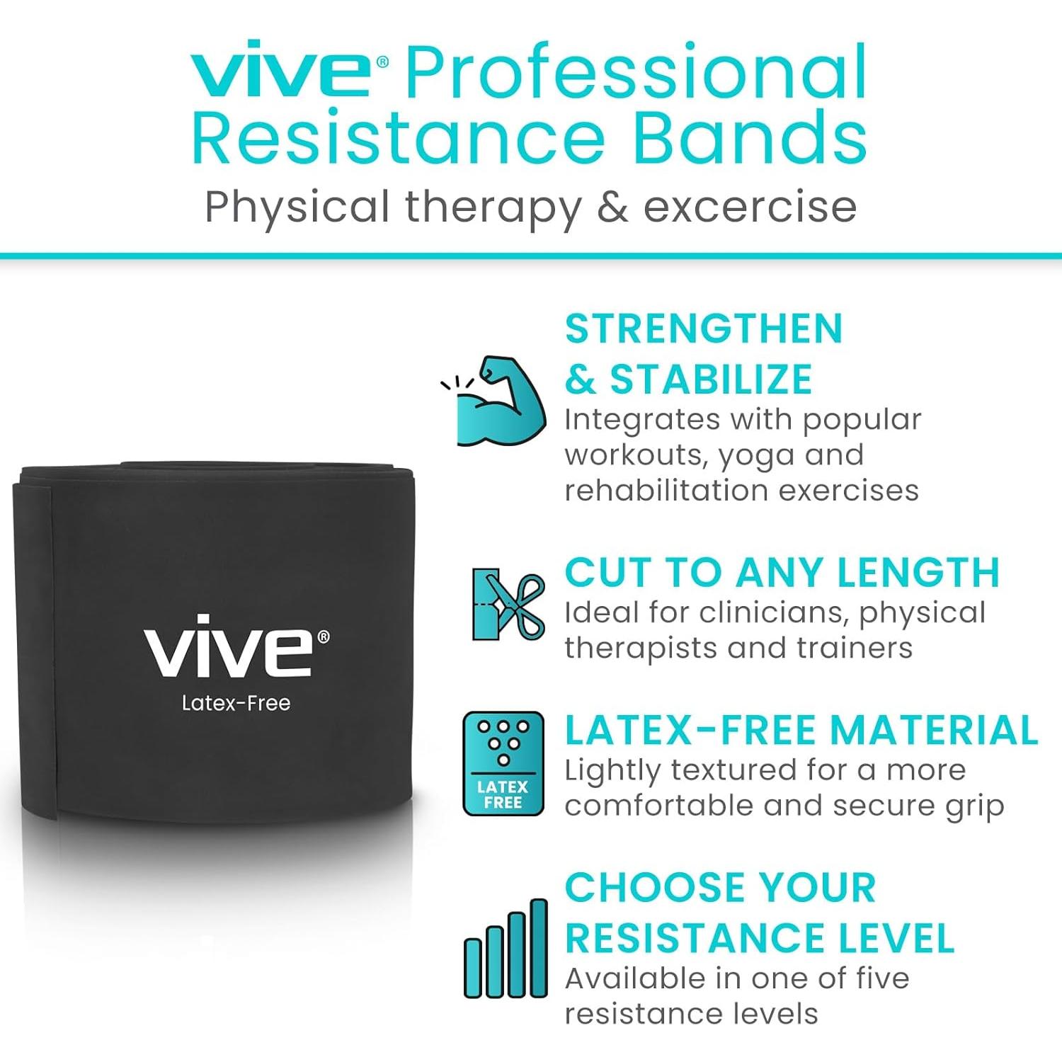 Bandas de Resistencia Vive 25 Yardas para Ejercicio y Rehabilitación