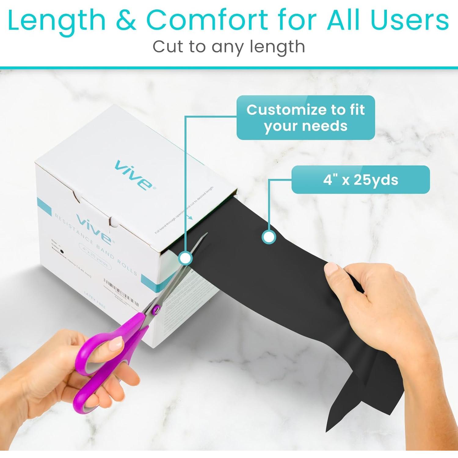 Bandas de Resistencia Vive 25 Yardas para Ejercicio y Rehabilitación