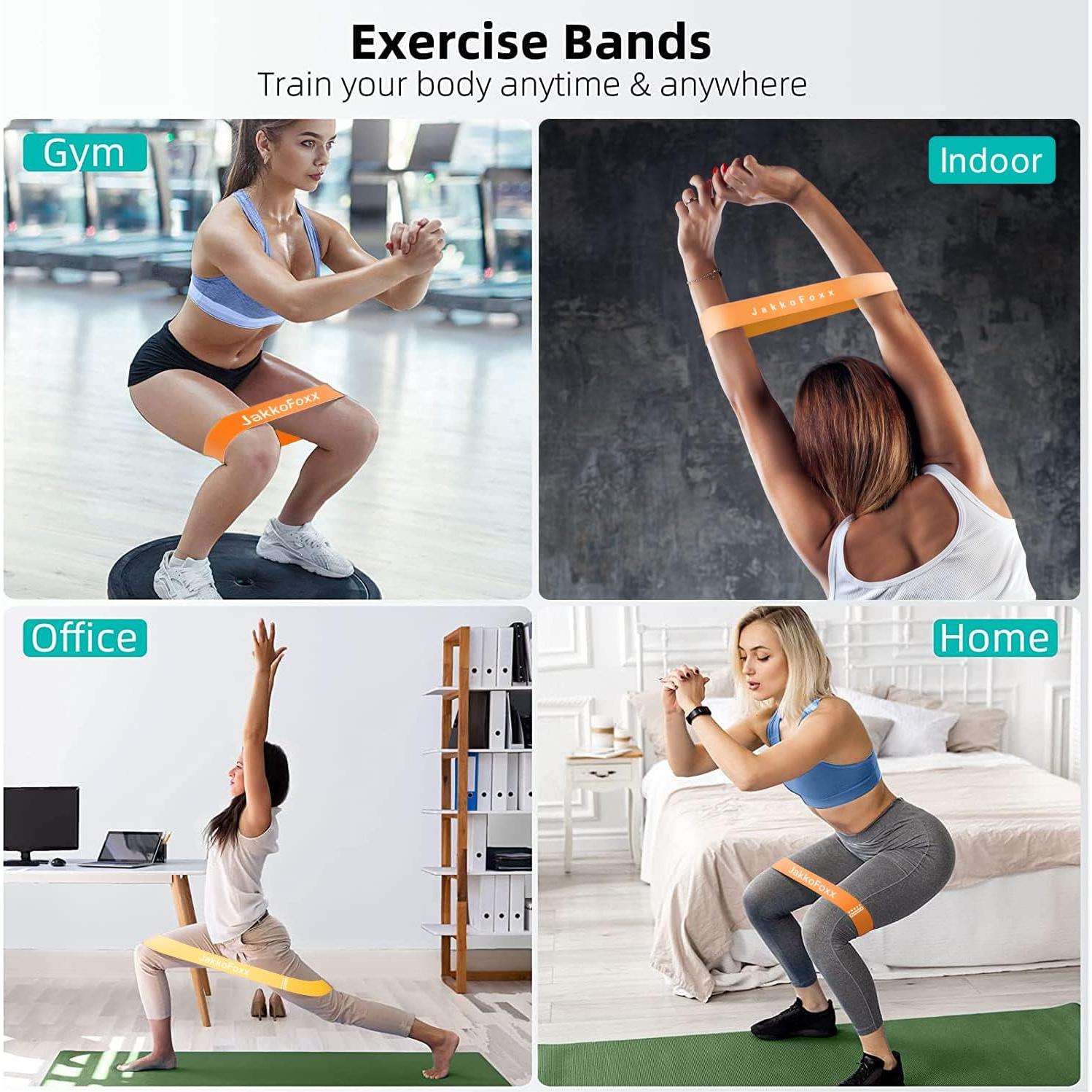 Bandas de Resistencia JAKKOFOXX Set de 5 para Fitness