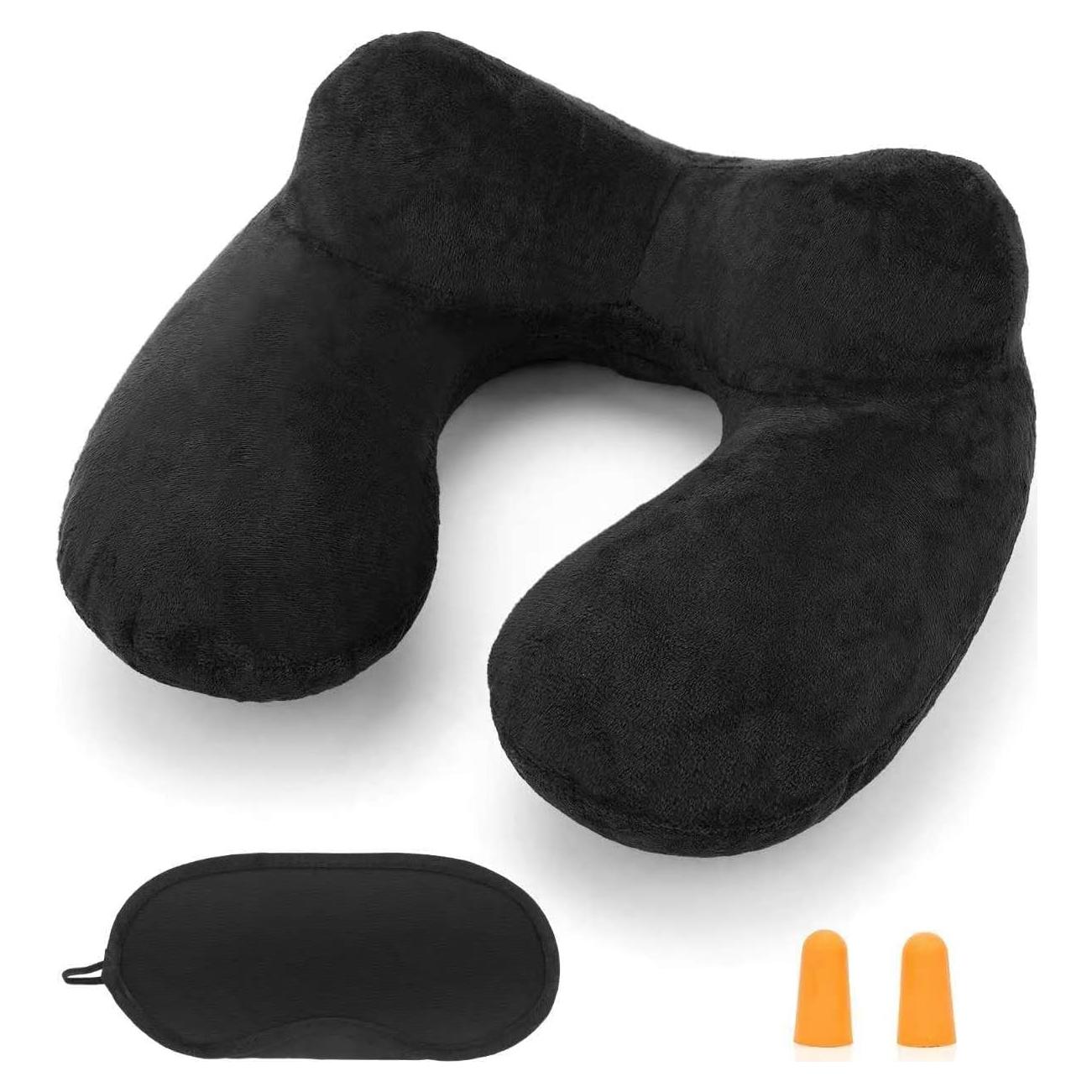 Almohada de Viaje Inflable HITSZS para Cuello con Funda Lavable