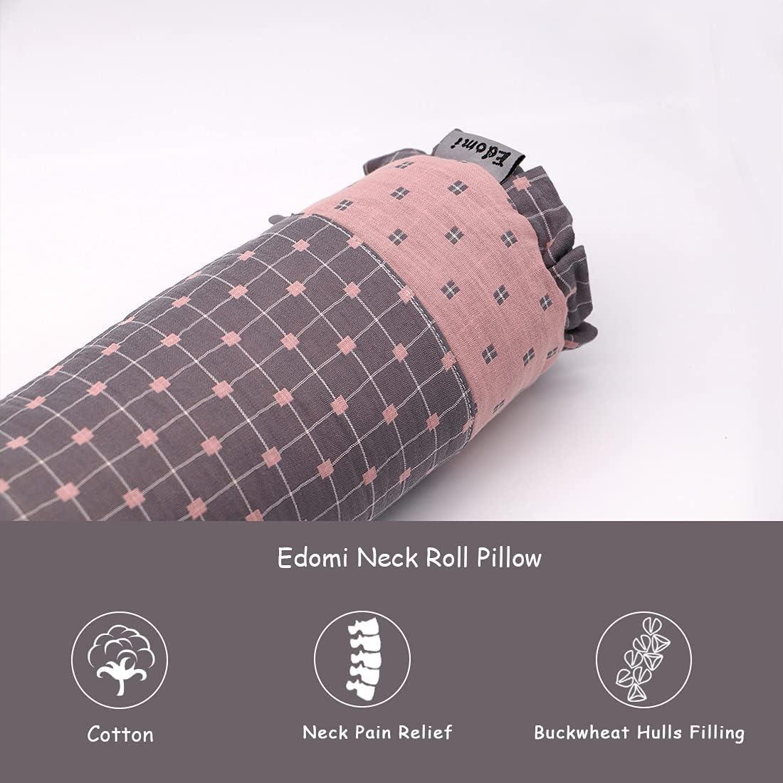 Almohada Cervical Edomi de Trigo Sarraceno 40x10 cm Ajustable