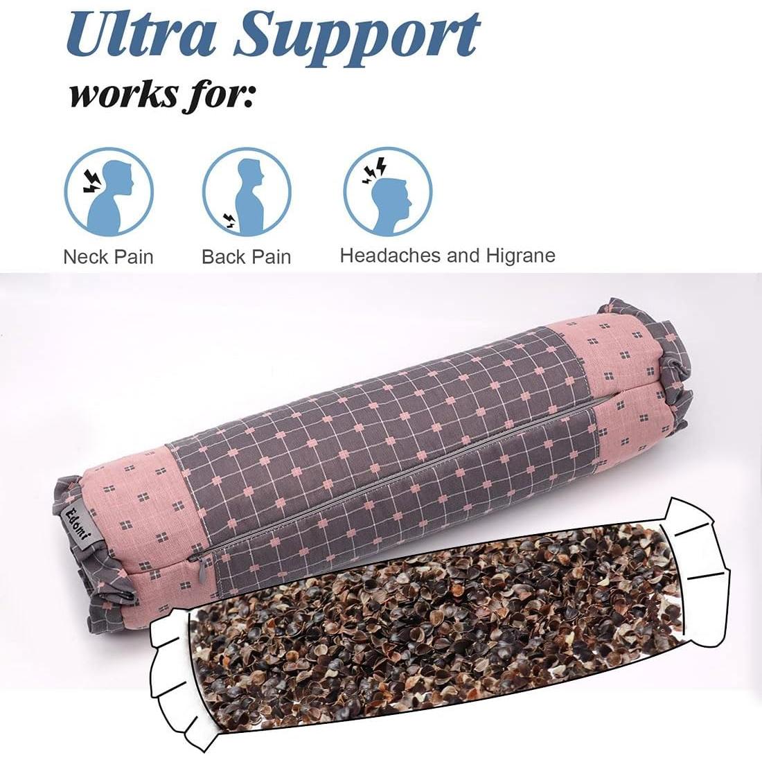 Almohada Cervical Edomi de Trigo Sarraceno 40x10 cm Ajustable