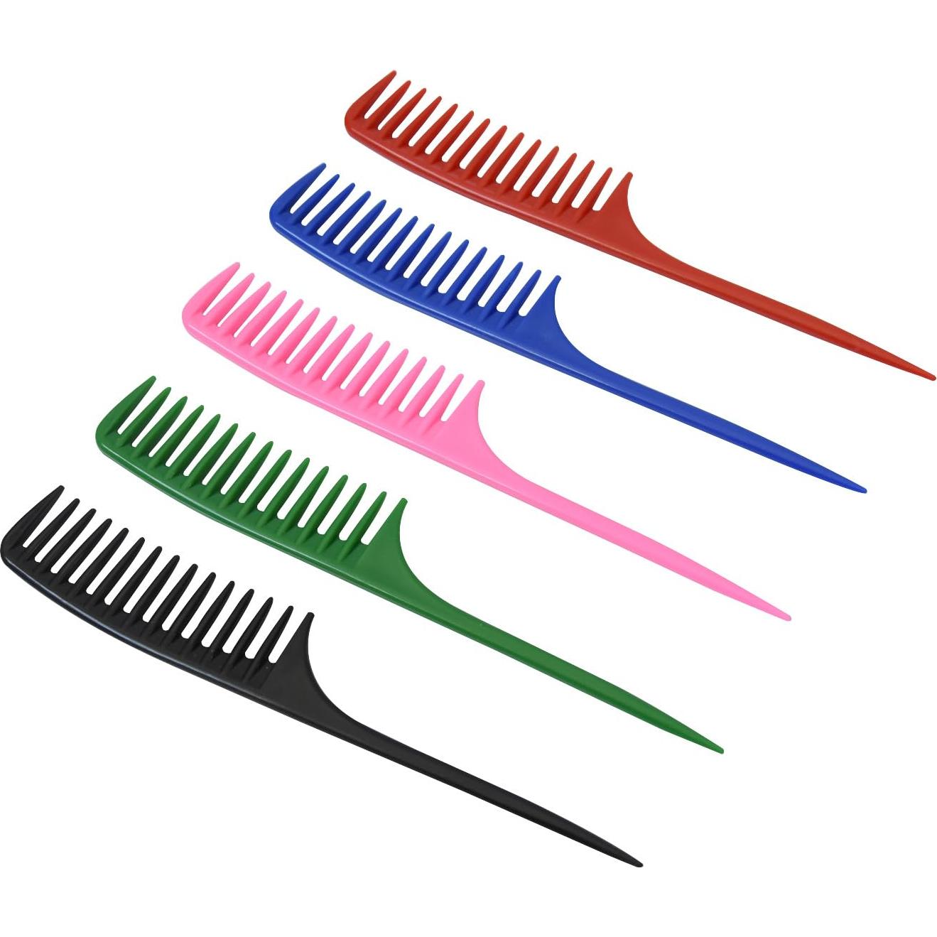 6 Piezas Peines de Pelo Yantaisiyu Dientes Anchos 5 Colores