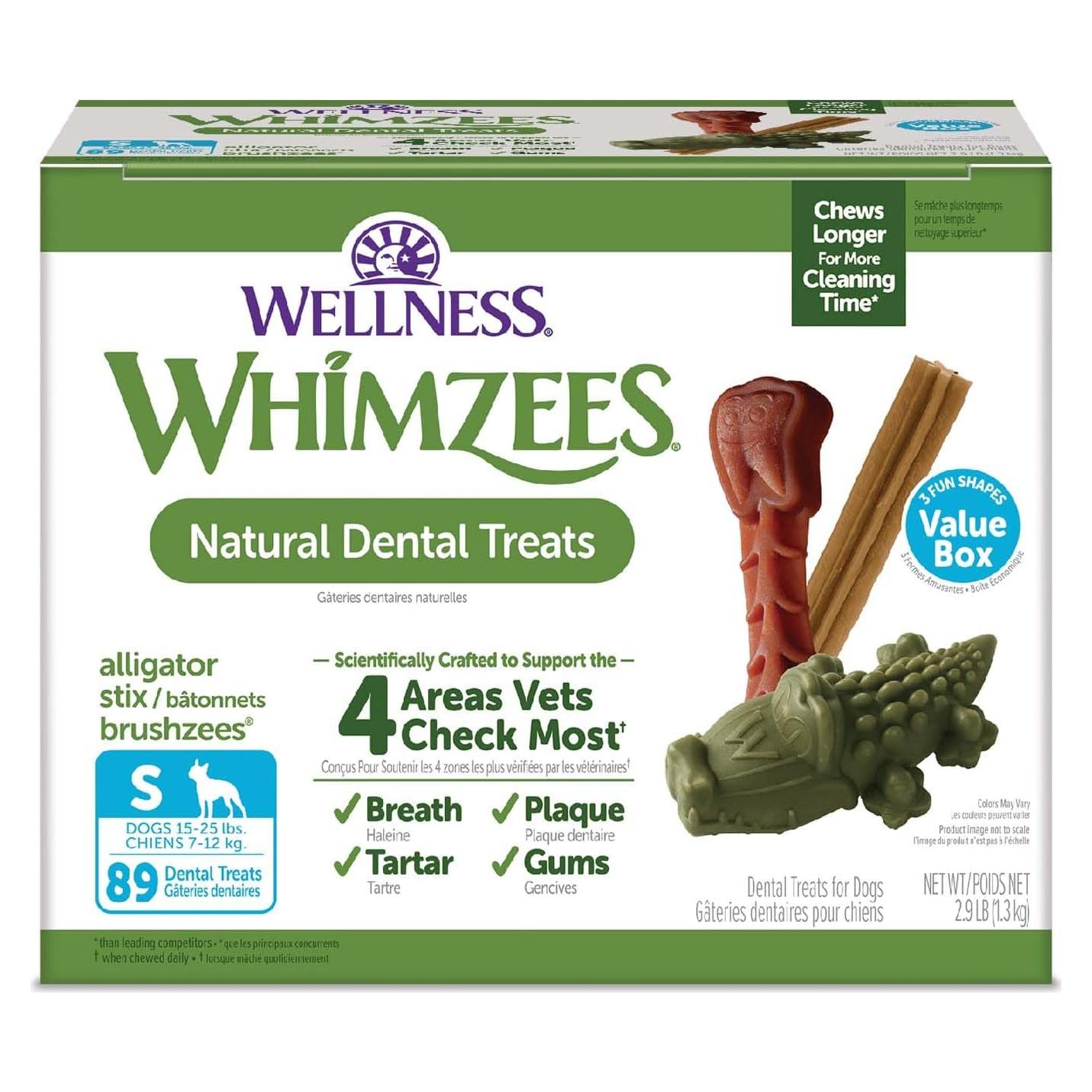 Golosinas Dentales Naturales Wellness WHIMZEES 89 Unidades Pequeñas
