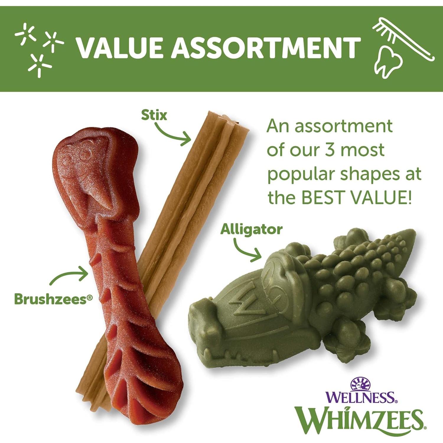 Golosinas Dentales Naturales Wellness WHIMZEES 89 Unidades Pequeñas