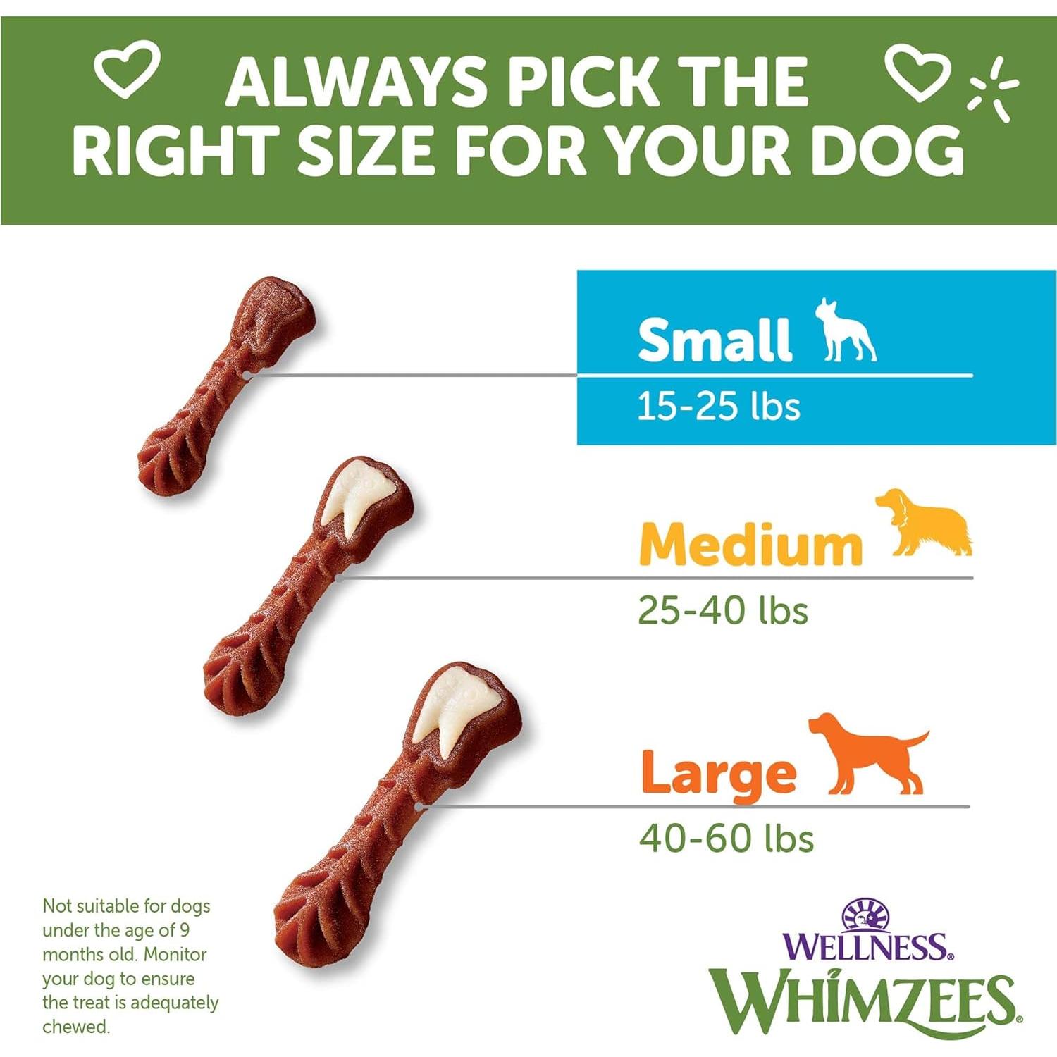 Golosinas Dentales Naturales Wellness WHIMZEES 89 Unidades Pequeñas